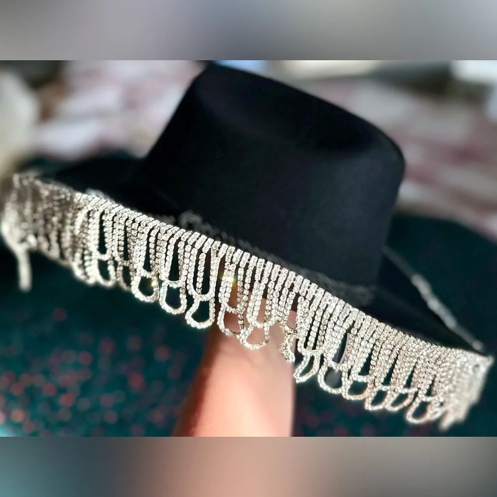 Wyeth x Todd Magill Cardi Rhinestone Fringe Cowboy Hat NWT — Editorial Statement